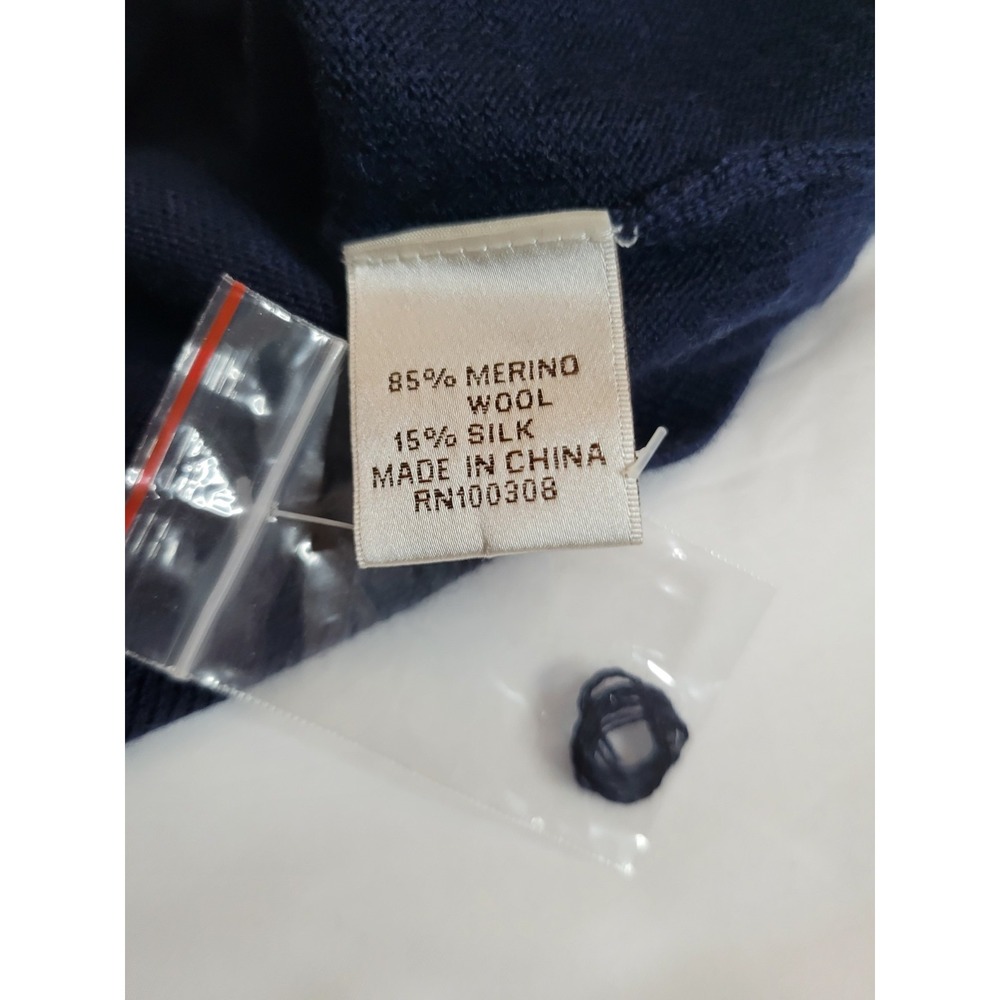 Peter Millar Sweater Mens XL Navy Blue V Neck Knit Pullover Lightweight Adult - Picture 11 of 12